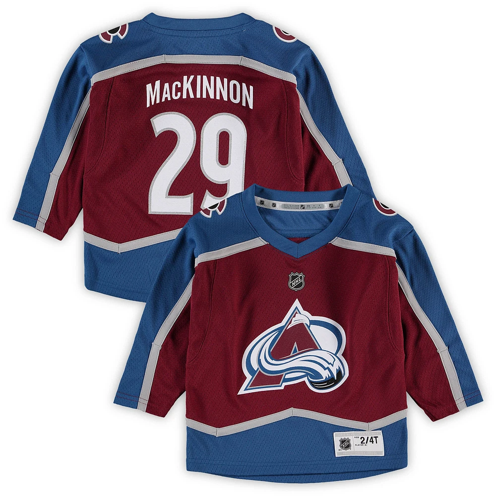 Toddler Nathan MacKinnon Burgundy Colorado Avalanche Home Replica Player Jersey