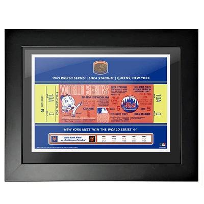 New York Mets 1969 World Series 18'' x 14'' Framed Ticket