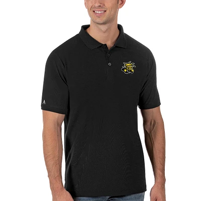 Men's Antigua Black Wichita State Shockers Legacy Pique Polo