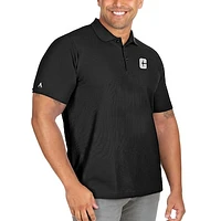 Men's Antigua Black Charlotte 49ers Big & Tall Legacy Pique Polo