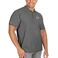 Men's Antigua Anthracite James Madison Dukes Big & Tall Legacy Pique Polo