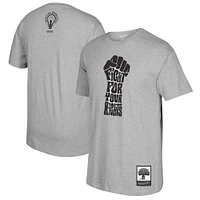 Men's Mitchell & Ness Kareem Abdul-Jabbar Gray Social Justice Warrior T-Shirt