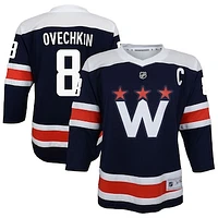 Youth Alexander Ovechkin Navy Washington Capitals 2020/21 Alternate Replica Player