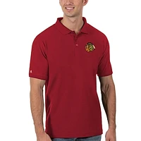 Men's Antigua Red Chicago Blackhawks Legacy Pique Polo