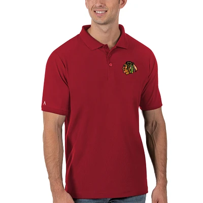 Men's Antigua Red Chicago Blackhawks Legacy Pique Polo