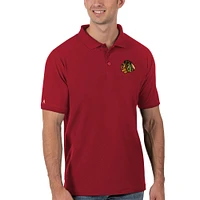 Men's Antigua Red Chicago Blackhawks Legacy Pique Polo