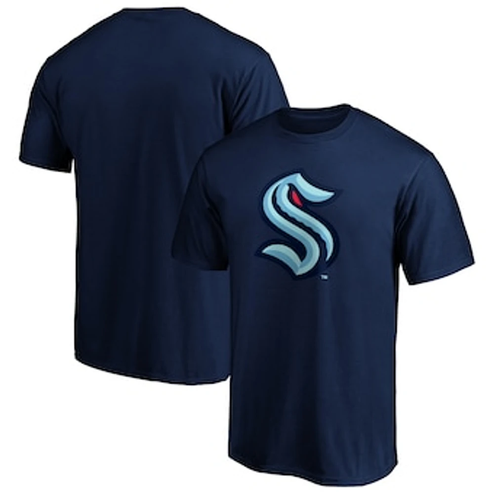 Men's Navy Seattle Kraken Primary Logo T-Shirt