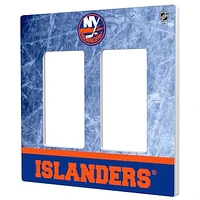 New York Islanders Wordmark Double Rocker Lightswitch Plate