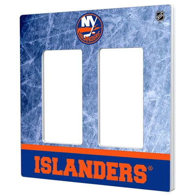 New York Islanders Wordmark Double Rocker Lightswitch Plate