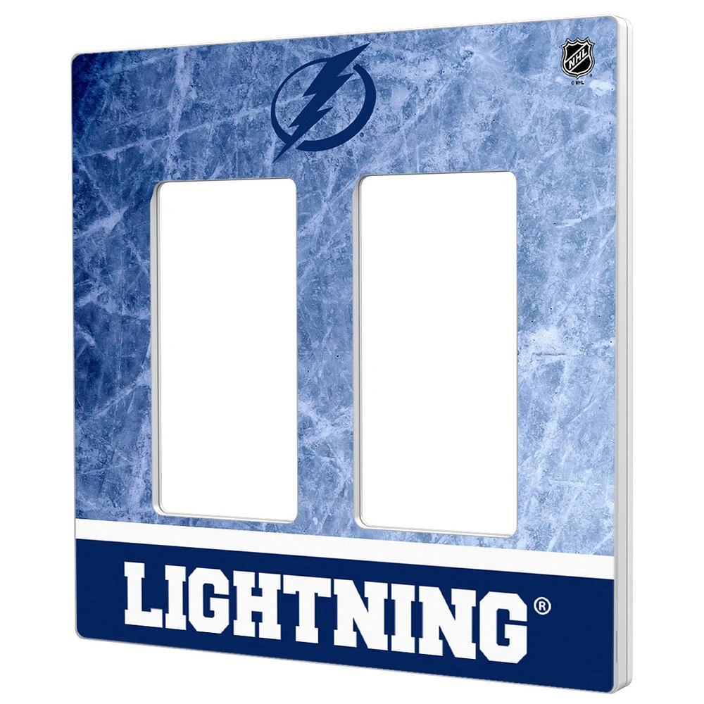 Tampa Bay Lightning Wordmark Double Rocker Lightswitch Plate