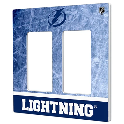 Tampa Bay Lightning Wordmark Double Rocker Lightswitch Plate