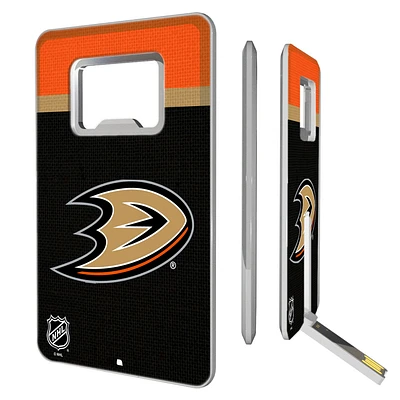 Anaheim Ducks Stripe Credit Card USB Drive with Bottle Opener