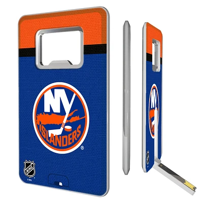 New York Islanders Stripe Credit Card USB Drive with Bottle Opener