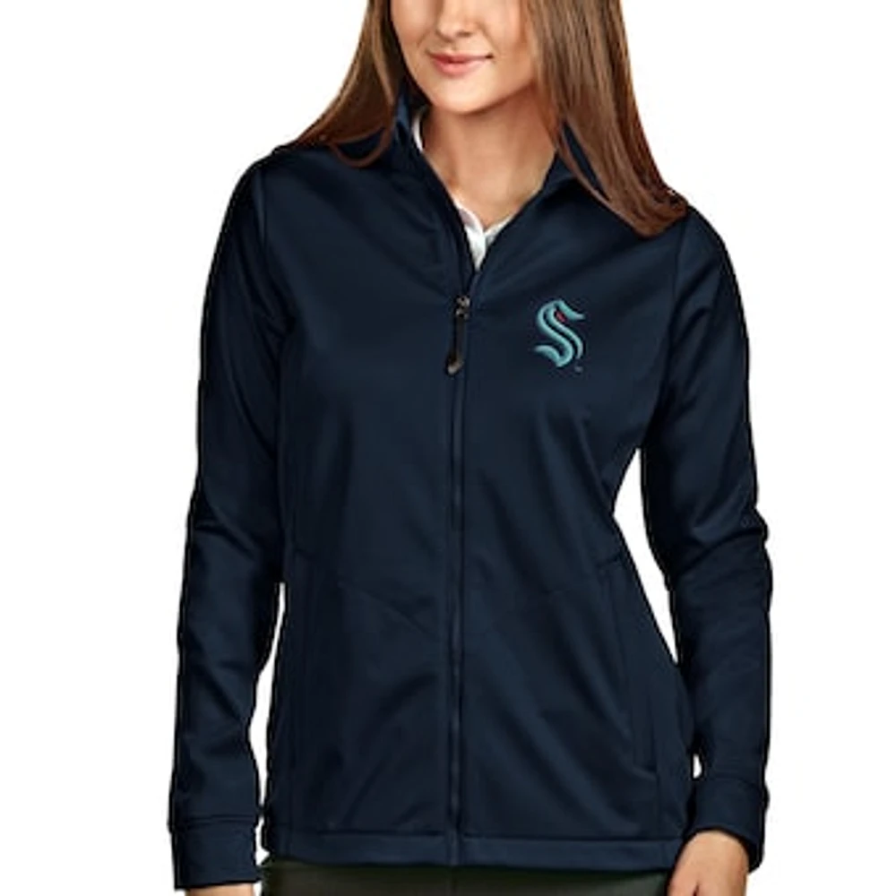 Women's Antigua Navy Seattle Kraken Full-Zip Golf Jacket