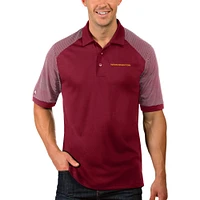 Men's Antigua Burgundy/White Washington Football Team Engage Polo