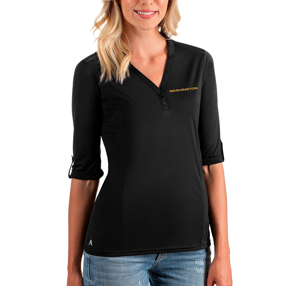 Women's Antigua Washington Football Team Accolade 3/4-Sleeve Top