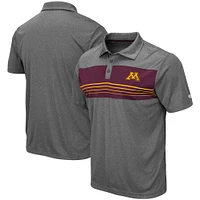 Men's Colosseum Heathered Charcoal Minnesota Golden Gophers Smithers Polo