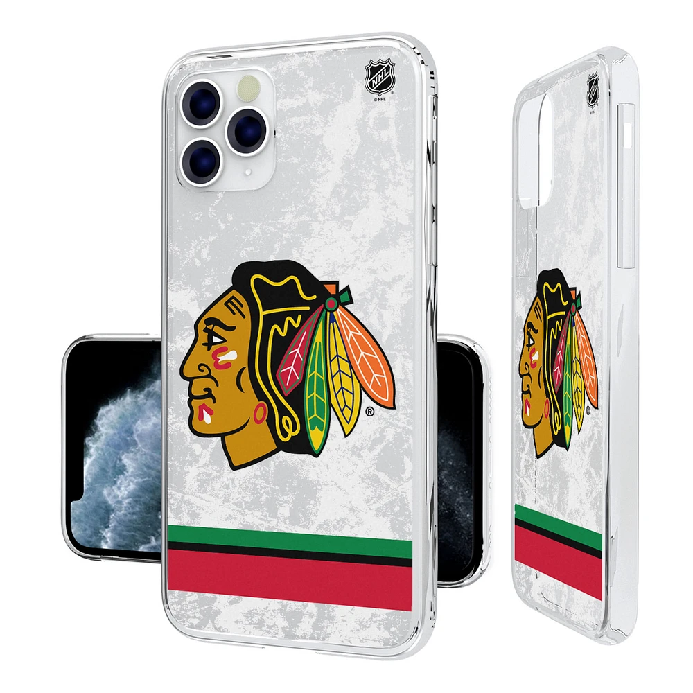 Chicago Blackhawks iPhone Stripe Clear Ice Case