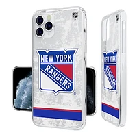 New York Rangers iPhone Stripe Clear Ice Case