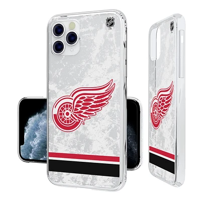 Detroit Red Wings iPhone Stripe Clear Ice Case