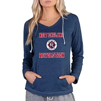 Women's Concepts Sport Navy New England Revolution Mainstream Terry Pullover Hoodie