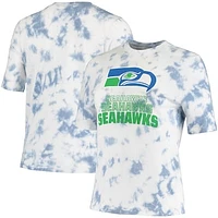 Women's Junk Food Royal Seattle Seahawks Team Spirit Tie-Dye T-Shirt