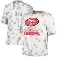 Women's Junk Food Black San Francisco 49ers Team Spirit Tie-Dye T-Shirt