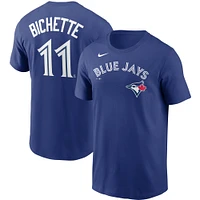 Men's Nike Bo Bichette Royal Toronto Blue Jays Name & Number T-Shirt