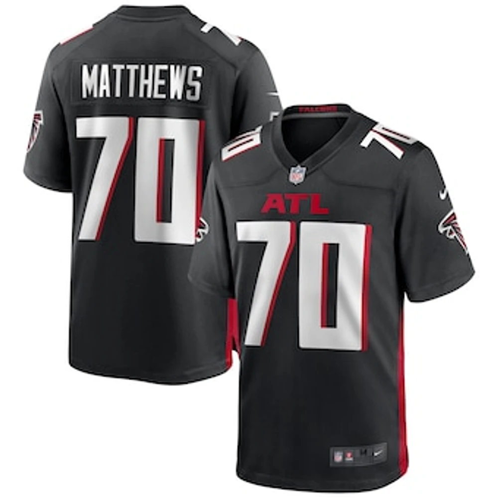 Men's Nike Jake Matthews Black Atlanta Falcons Game Jersey