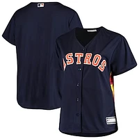 Women's Navy Houston Astros Plus Size Sanitized Replica Team Jersey