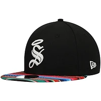 Men's New Era Black Santos Laguna Serape 9FIFTY Snapback Hat