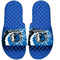 Youth ISlide Blue Dallas Mavericks Tie Dye Slide Sandals