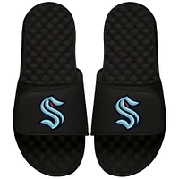 Men's ISlide Black Seattle Kraken Primary Logo Slide Sandals