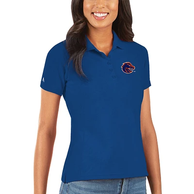Women's Antigua Royal Boise State Broncos Legacy Pique Polo