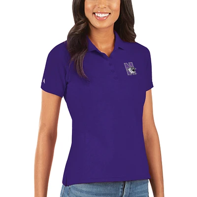 Women's Antigua Purple Northwestern Wildcats Legacy Pique Polo