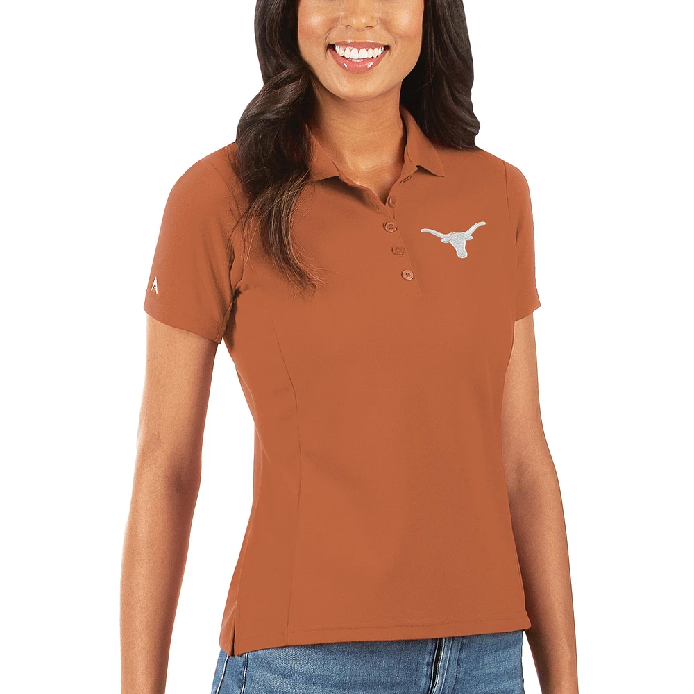 Women's Antigua Texas Orange Longhorns Legacy Pique Polo