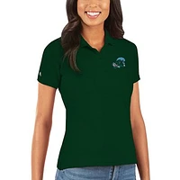 Women's Antigua Green Tulane Wave Legacy Pique Polo