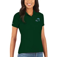 Women's Antigua Green Tulane Wave Legacy Pique Polo