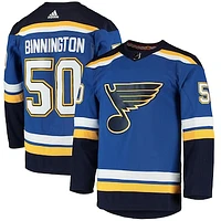 Men's adidas Jordan Binnington Blue St. Louis Blues Home Authentic Player Jersey