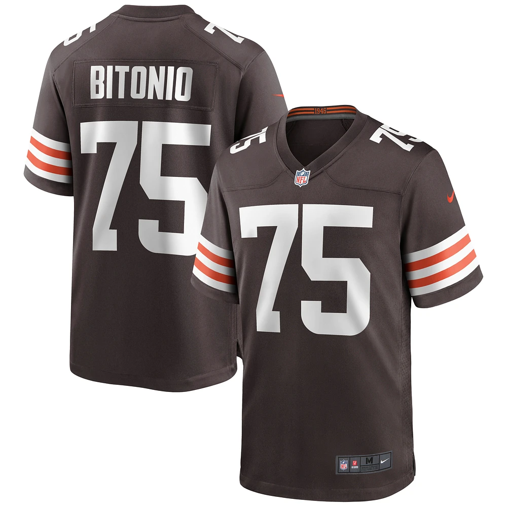 Men's Nike Joel Bitonio Brown Cleveland Browns Game Jersey