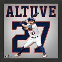 Highland Mint Jose Altuve Houston Astros 13'' x 13'' Impact Jersey Framed Photo