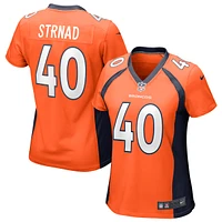 Women's Nike Justin Strnad Orange Denver Broncos Game Jersey