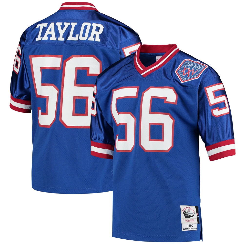 Men's Mitchell & Ness Lawrence Taylor Royal New York Giants Authentic Throwback Retired Player Jersey