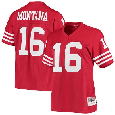 Women's Mitchell & Ness Joe Montana Scarlet San Francisco 49ers 1990 Legacy Replica Jersey