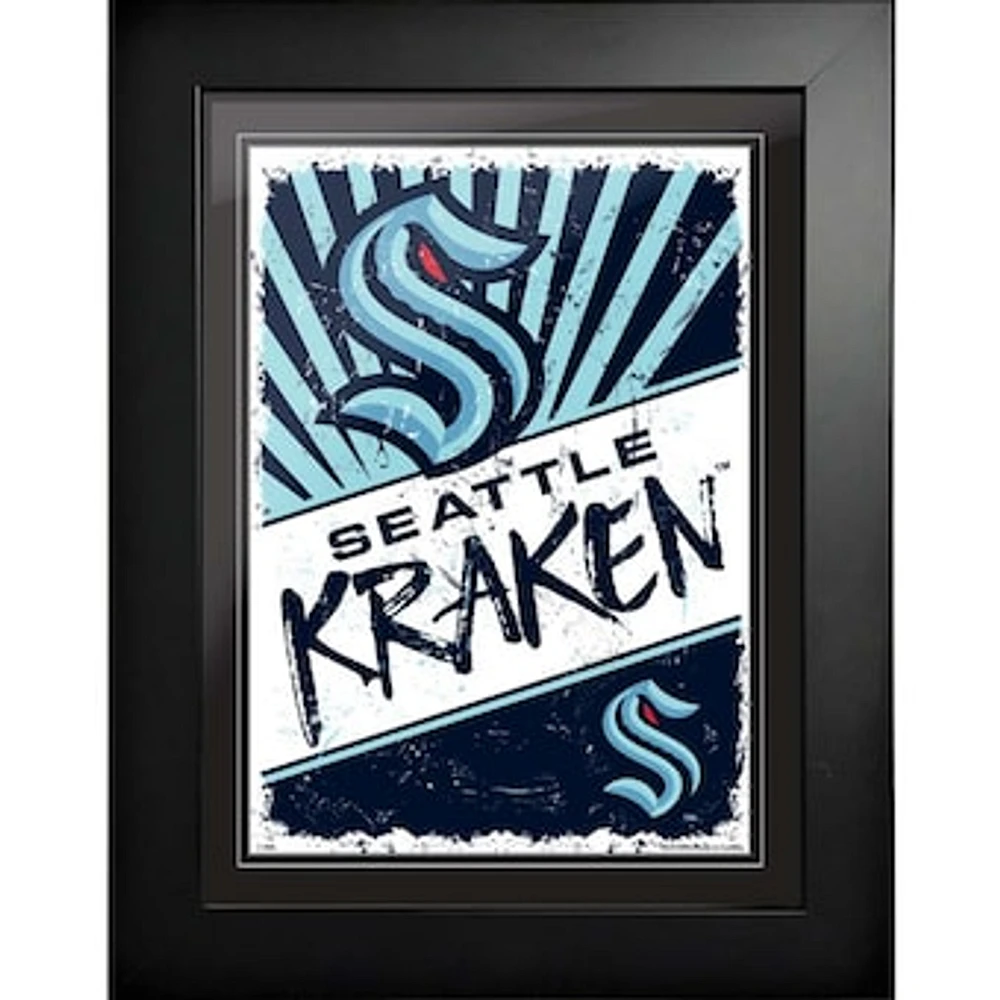 Seattle Kraken - 12'' x 16'' Classic Framed Artwork