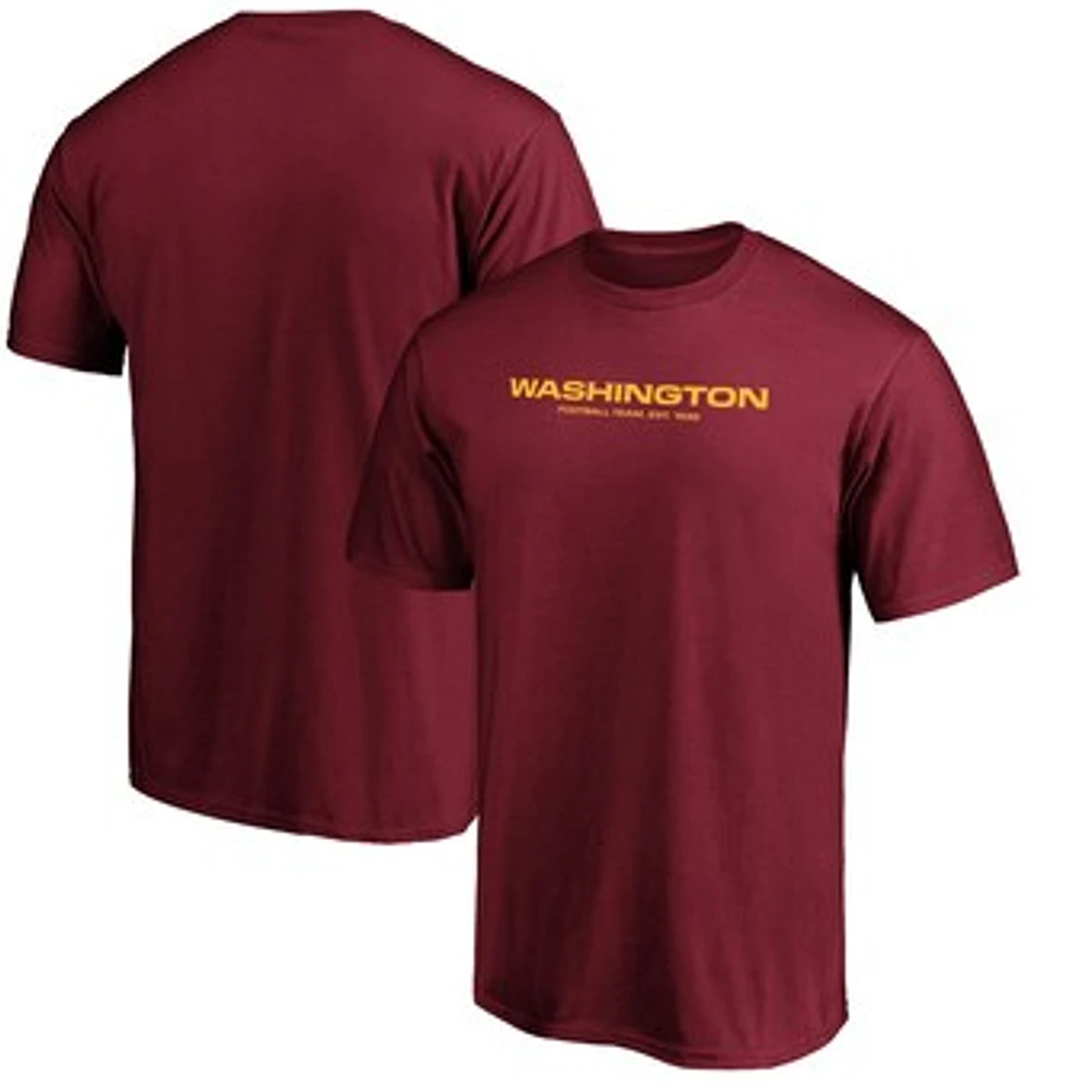 Men's Fanatics Burgundy Washington Football Team Primary Logo T-Shirt