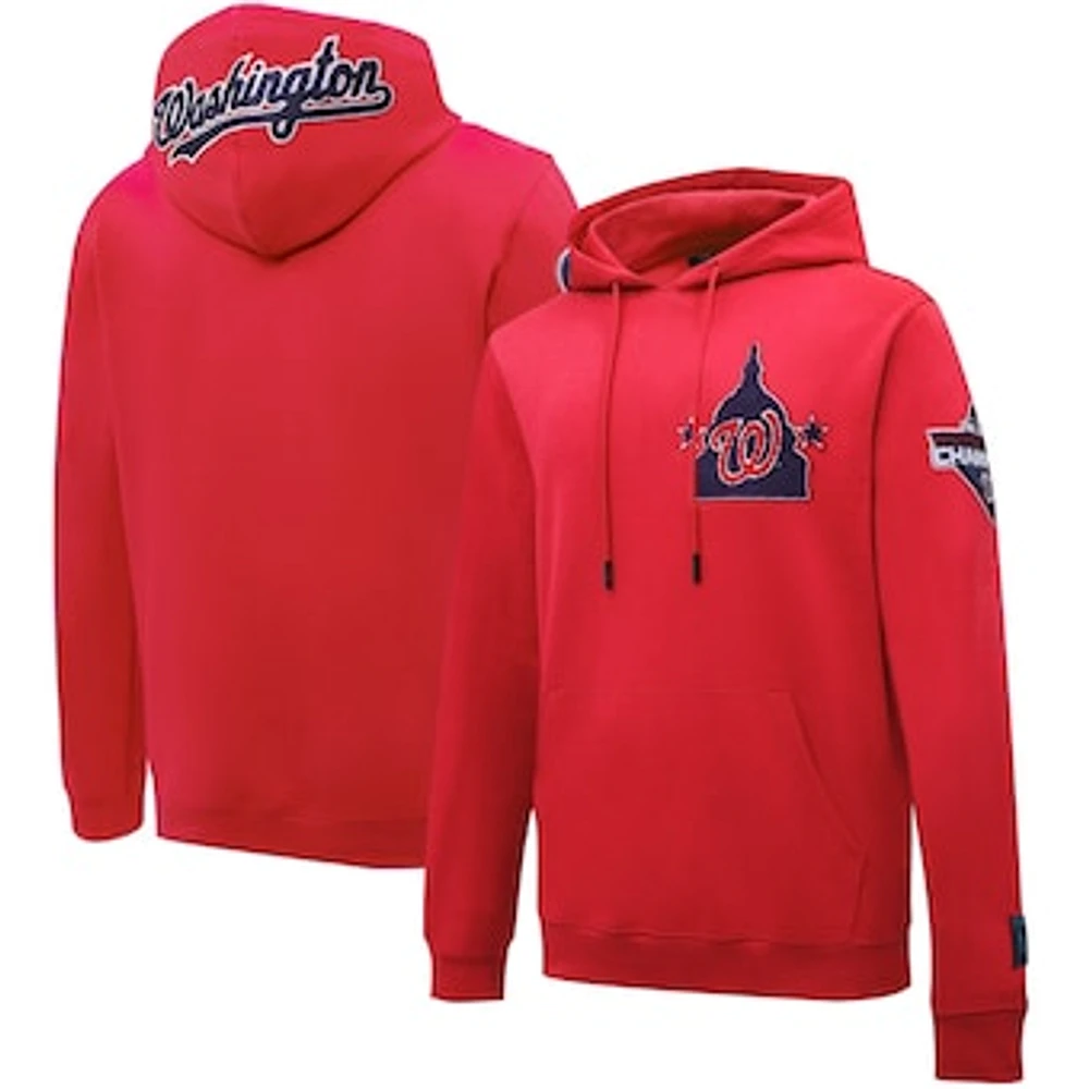 Men's Red Washington Nationals Pro Standard Logo Pullover Hoodie