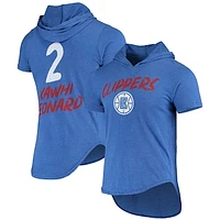 Men's Fanatics Kawhi Leonard Heathered Royal LA Clippers Hoodie Tri-Blend T-Shirt