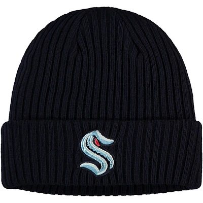 Men's Fanatics Navy Seattle Kraken Core Primary Logo Cuffed Knit Hat