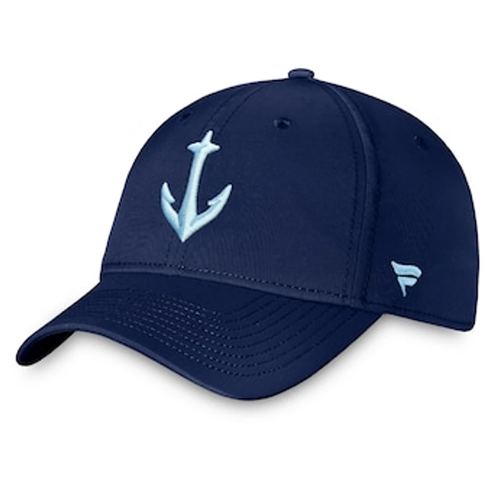 Men's Fanatics Deep Sea Blue Seattle Kraken Secondary Logo Flex Hat